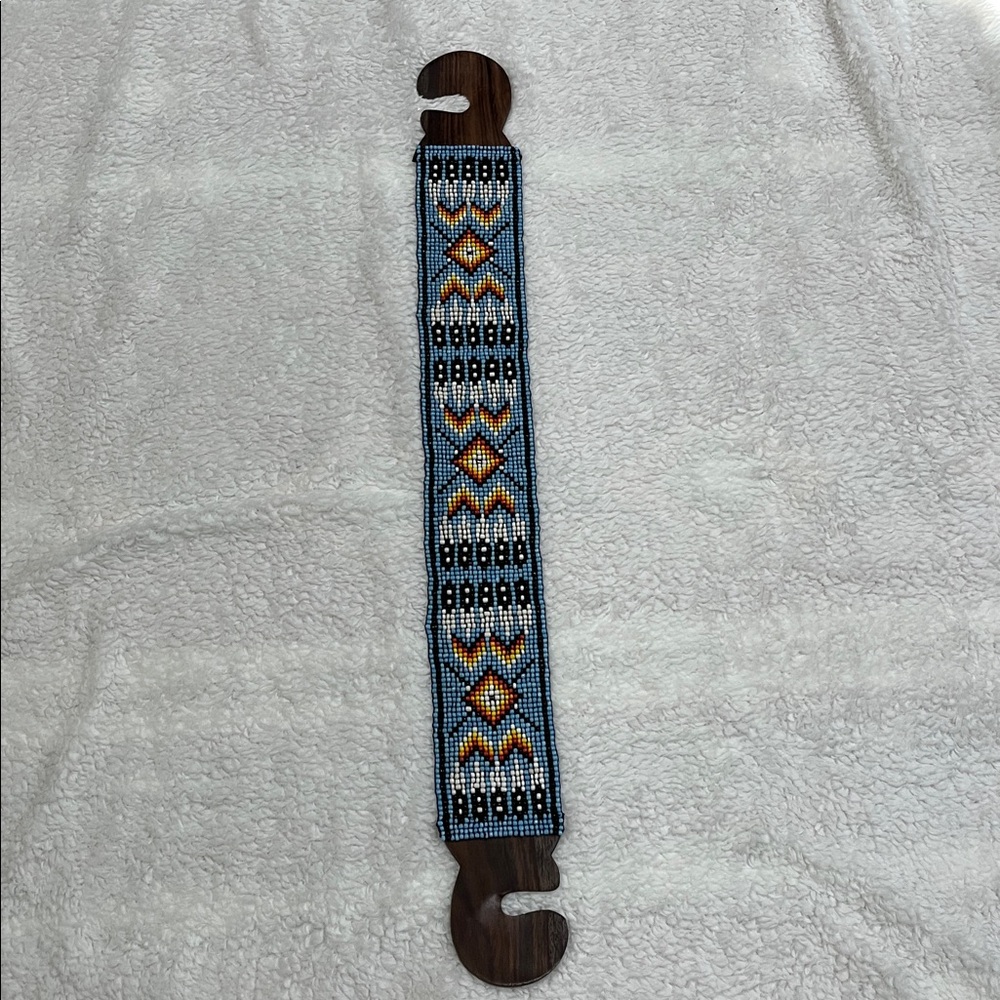 Hand beaded Aztec Belt - Picture 2 of 6